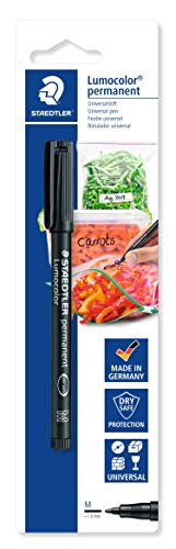 Staedtler Lumocolor Universal M-Spitze approx. 1 MM permanent Pack of 1 on Blister Card Black - Rotulador lumocolor 317 1.0mm negro