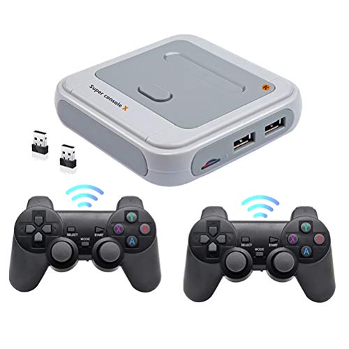 Stecto Consola de Juegos portátil, Consola de Juegos para niños, diseño Retro clásico, Consola con 30000/40000 Juegos Integrados, Salida de WiFi HDMI, 8 bits con Doble Control para vídeos de TV