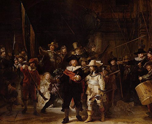 Steve Art Gallery The Night Watch,REMBRANDT Harmenszoon van Rijn,50x40cm