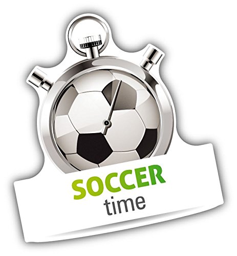 Stopwatch Soccer Time Vinyl Decal Bumper Sticker/Pegatina