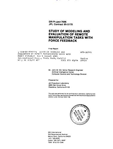 Study of modeling and evaluation of remote manipulation tasks with force feedback (English Edition)