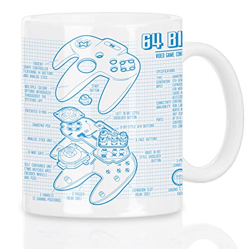 style3 64 Bit Gamepad Cianotipo Taza con motivo