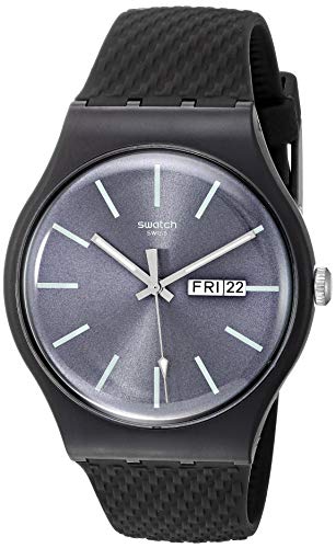 Swatch Reloj Analógico para Hombre de Cuarzo con Correa en Silicona SUOM708