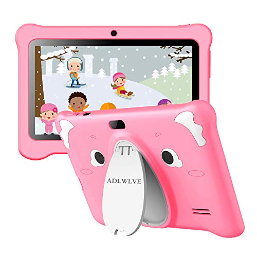 Tablet para Niños con WiFi, IPS 7 Pulgadas Tablet Infantil de Android 10.0 Quad Core 3GB RAM + 32GB /128 GB ROM | WiFi, | Control Parental, Educativo Software para niños preinstalado (Rosado)