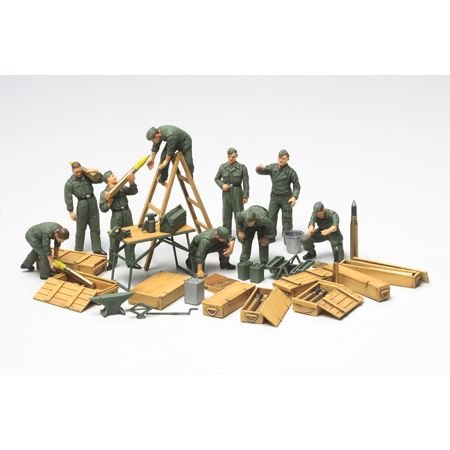 Tamiya 300032547 - German Tank Crew Mantenimiento de Campo 1:48 (incluye 9 figuras)