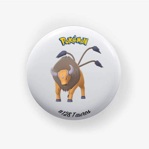 Tauros : Chapa Pokemon Go, Pinback Button Badge 1.50 Inch (38mm)