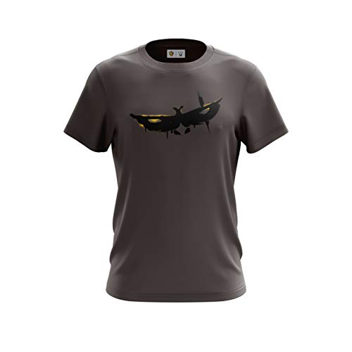 Team Queso Stencil Camiseta, Gris (Gris Gris), XXL para Hombre