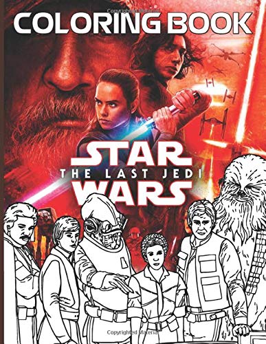 The Last Jedi Coloring Book: The Last Jedi Stress Relief Adults Coloring Books Color To Relax