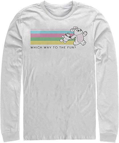 Toy Story 4 Ducky & Bunny Fun Rainbow Race Camiseta de Manga Larga para Hombre S