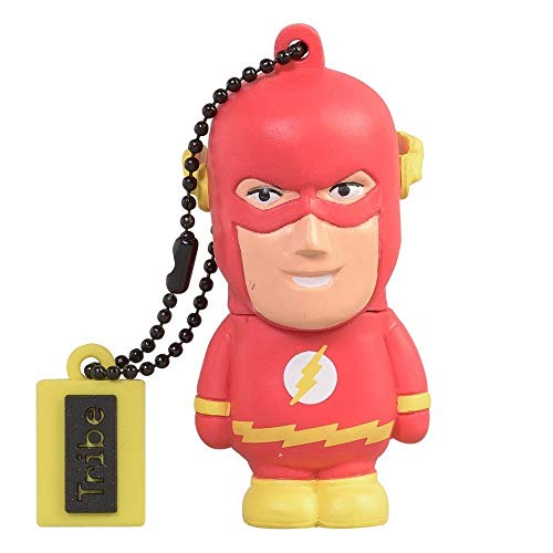 Tribe Warner Bros DC Comics Flash - Memoria USB 2.0 de 16 GB Pendrive Flash Drive de Goma con Llavero