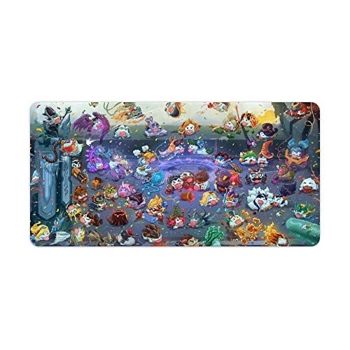 Tttyy Alfombrilla de ratón extendida Leagues-of-Legends, Poro League, Alfombrilla de ratón Grande para Juegos, Alfombrilla de Teclado Antideslizantes, 11.8x31.5 Pulgadas