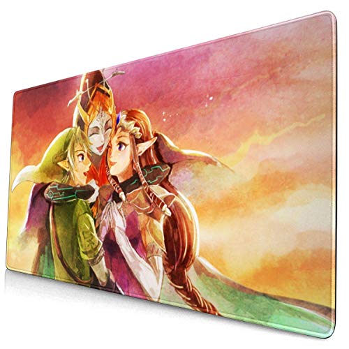 Tttyy Crazy Sales Twilight Princ-ESS Link Zelda Alfombrilla para ratón extendida de Gran tamaño, Alfombrilla para Teclado de computadora, Alfombrilla para ratón con Borde Cosido 30X80CM