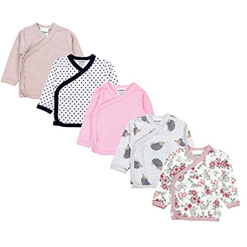 TupTam Camiseta de Bebé para Niña Manga Larga Pack de 5, Multicolor 8, 56