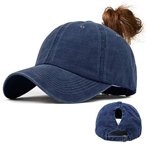 UMIPUBO Gorras de Beisbol Deportes Unisex Clásica Sombra de Sol Hat Verano Washed Cap Ajustable Algodón Sombrero Gorras Beisbol (Armada)