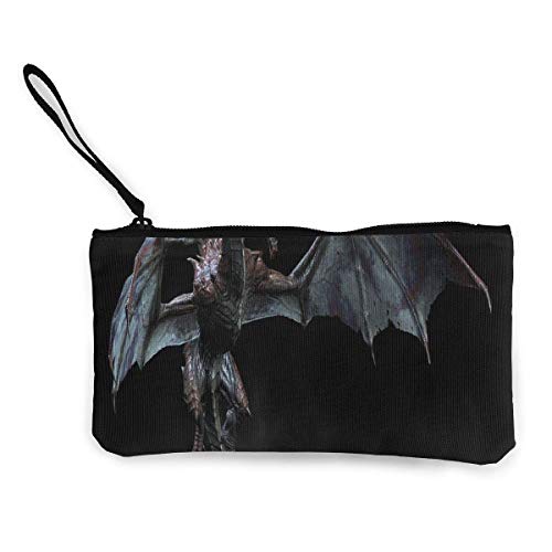 Unisex Wallet, Coin Bags, Canvas Coin Purse 3D Dragons Customs Zipper Pouch Wallet for Cash Bank Car Passport