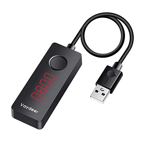 VAYDEER Raton USB Port raton ordenador con 3 modos y multipista, Con interruptor de encendido / apagado y función de memoria, simula el movimiento del mouse para evitar el modo de suspensión