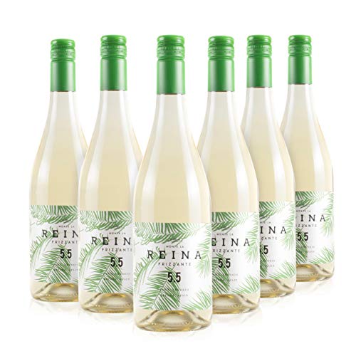 Vino Frizzante, vino blanco verdejo - Tempranillo- Con un Sabor Suave, Agradable y Vivo I Espumoso – Semidulce - VINO FRIZZANTE REINA (CAJA 6 BT 5,5)