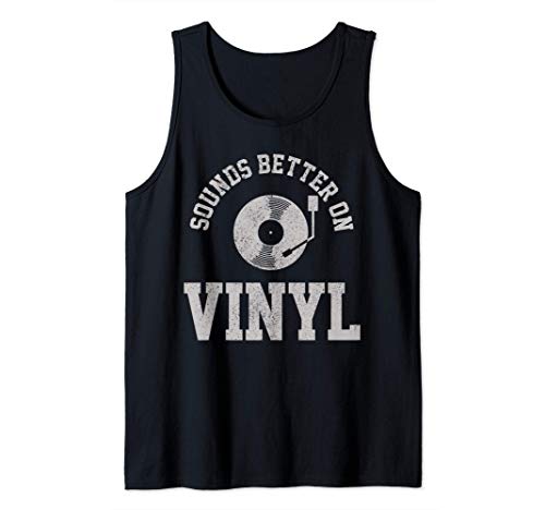 Vinyl Record DJ Vintage Retro Disco Regalo Camiseta sin Mangas