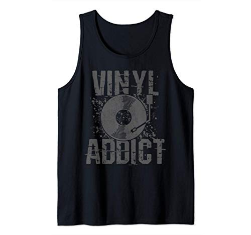 Vinyl Record DJ Vintage Retro Disco Regalo Camiseta sin Mangas