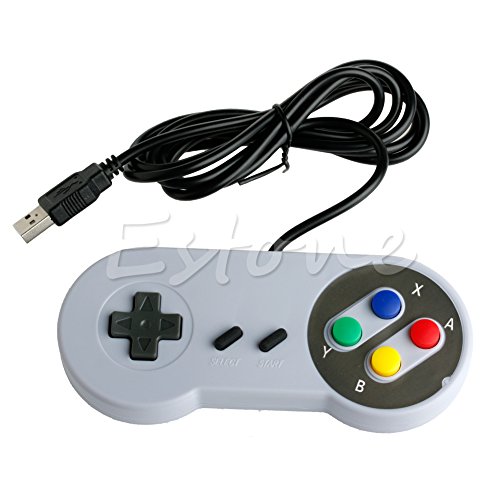 WHER - Mando a Distancia USB para Famicom Nintendo SF SNES PC Windows Mac Boy