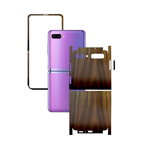 X-Skinz, Película Full Body Skin Madera de Nogal para Samsung Galaxy Z Flip - 360 Cut, Protector de Bordes de Pantalla e Carcasa, Cobertura Curva Total, Reemplazo de Funda/Estuche Rigida