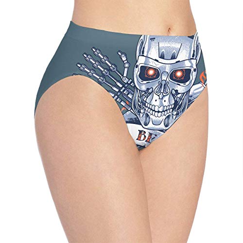 XCNGG Bragas Ropa Interior de Mujer Terminator Womens Panties Cotton Seamless Underwear Soft Stretch Hipster Briefs