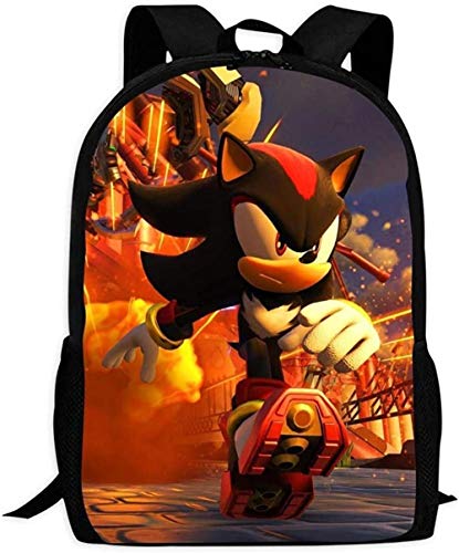 XWXBB Mochila para ordenador, para correr Shadow The Hedgehog So-NIC, mochila escolar con varios bolsillos para niños, adolescentes, niños y niñas