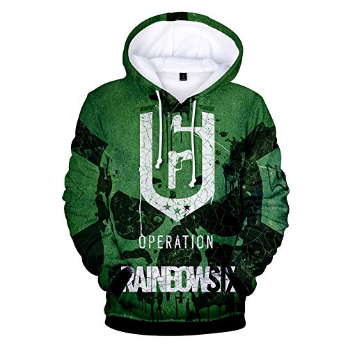 ZSJSS Rainbow Six Siege Hombres Y Mujeres Amantes 3D Digital Impresión Suéter con Capucha Suéter Unisexo Sudadera con Capucha para Hombre-Style_M