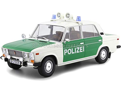 1976 Lada 2106 (Seat 124) Policia Alemania Blanco/Verde 1:18 Triple-9 1800245