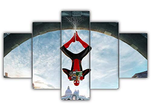 45Tdfc 5 Panel Wall Art Película Spiderman Far from Home Pintando la impresión de la Pintura en Lienzo Pictures para decoración de casa Pieza de Regalo de Firstwallart