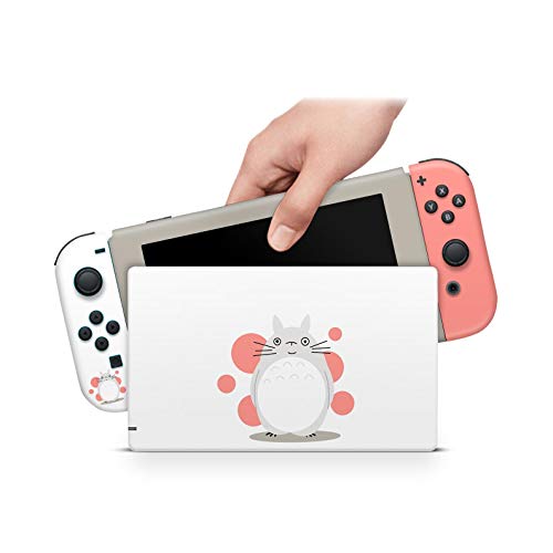 46 North Design Switch Skin, Misma Calidad Que La Calcomanía Para Automóvil, Totoro Inspired Studio Pink White Ghibli Tonari Kawaii Anime Japan, Duradero, Sin Burbujas, Fabricado En Canadá