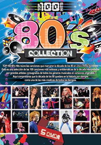 80'S COLLECTION "TOP 100 HITS" [5 DVD'S] MADONNA,AIR SUPPLY,QUEEN,ROD STEWART,ERASURE,PRINCE,BERLIN Y MAS......