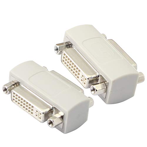 Acoplador DVI hembra a hembra, extensor de señal de cable serie DVI24+5/DVI-I, KANGPING para extender y conectar dos cables DVI（2-pack）