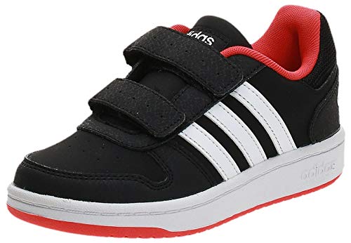 Adidas Hoops 2.0 CMF C, Zapatos de Baloncesto, Multicolor (Core Black/FTWR White/Hi/Res Red S18 B75960), 33 EU