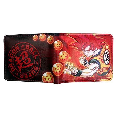 ANDD Carteras para hombre Nuevo diseño Dragon Ball Super Wallet Anime Goku Cartera para Hombre con Monedero Cremallera Pequeño Dinero Monederos Dollar Slim Purse