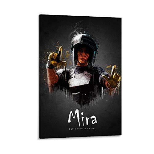 ANZZZ Póster de juego Tom Clancy's Rainbow Six Siege Mira sobre lienzo y arte para pared, diseño moderno de la familia, 30 x 45 cm