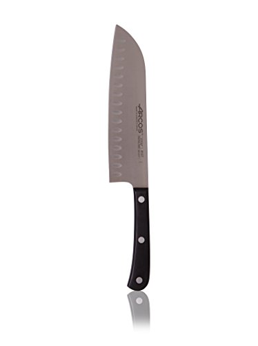 Arcos Cuchillo Cocinero Serie Europa Santoku, Acero Inoxidable Forjado Nitrum, polioximetileno, 180 mm