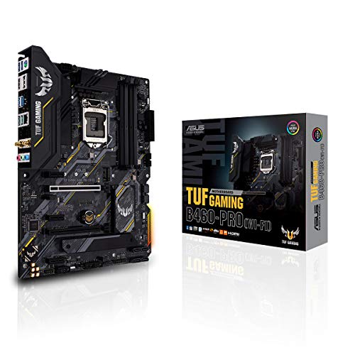 ASUS TUF Gaming B460-PRO (WI-FI) - Placa Base Gaming ATX Intel de 10a Gen LGA 1200 con VRM de 8 Fases, Dual M.2, DDR4, LAN 1Gb, Intel WiFi 6, HDMI/DP, USB 3.2 Gen 2 e iluminación RGB Aura Sync