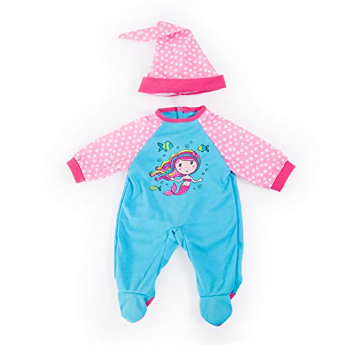 Bayer Design- Ropa 42 a 46cm, Accesorios para muñeca, Peleles, Gorra con Hermoso Motivo de Sirena, Traje, Color turquesa, rosa (84680AA) , color/modelo surtido