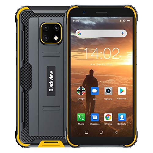 Blackview BV4900 Móvil Libre Resistente, Pantalla 5.7", 5580mAh Batería, Carga Inversa, Android 10 Impermeable Smartphone, 3GB RAM+32GB ROM 128GB expandible Movil Antigolpe, NFC, GPS, Dual SIM 4G