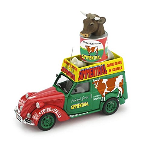 BRUMM BM0486 FIAT 1100 FURGONE CAROVANA GIRO DITALIA 1950 CARNE SIMMENTHAL 1:43