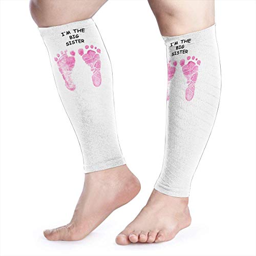 Calf Compression Sleeve for Men & Women, Premium Leg Compression Socks for Shin Splints and Varicose Veins, Elastic Footless Sleeve for Running, Cycling, Travel & Recovery, I'm The Big Sister dsafatfa