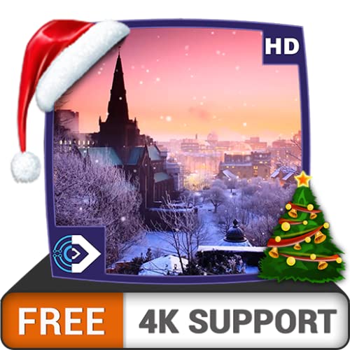 Castle Snowfall HD gratis: disfrute del hermoso paisaje en su TV HDR 4K, TV 8K y dispositivos de fuego como fondo de pantalla, decoración para las vacaciones de Navidad, tema de mediación y paz