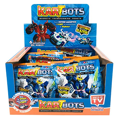 CICABOOM Display 12 Sobres KARTBOTS Magnetic Transforming Robots Combo Battle Game Juguetes Animales niños Letrabots / Versión en Italiano