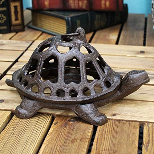 CKH Cast Iron Crafts Hueco Tortuga Candelero Holder Retro decoración for el hogar Accesorios de Decoración