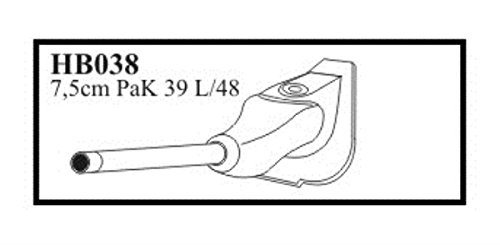 Cmk 129 de hb038 30502000 Cañón Tubo 7,5 cm Pak 39L/48 with star mantler, for cazacarros 38 (T) hetzer , color/modelo surtido