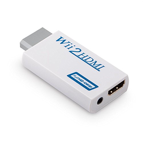 Convertidor de Wii a HDMI, Adaptador de Conversor de Video Wii HDMI Full HD de 720p o 1080p / Salida de Audio de 3,5mm