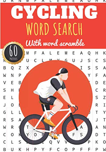 Cycling Word Search: 60 Puzzles | Challenging Puzzle Brain Book For Adults and Seniors | More Than 400 words about Bicycle, Biking, Bike, Bmx, Vtt and ... Gift for Cyclist | Training Brain with Fun.