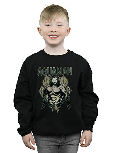 DC Comics Niños Aquaman Scales Camisa De Entrenamiento Negro 5-6 Years