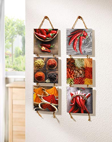 Decoración de pared para la cocina “Especias”, paquete de 2 piezas